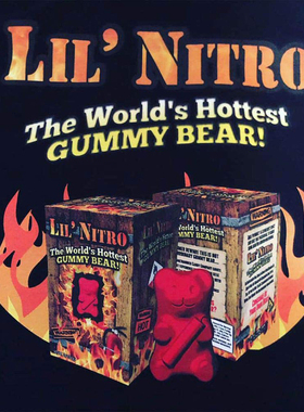 美国Lil' Nitro 求挑战死神魔鬼地狱之火 超辣小熊软糖整蛊变态辣