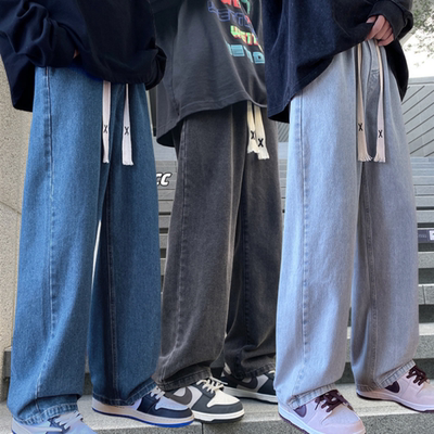 美式直筒休闲百搭牛仔裤