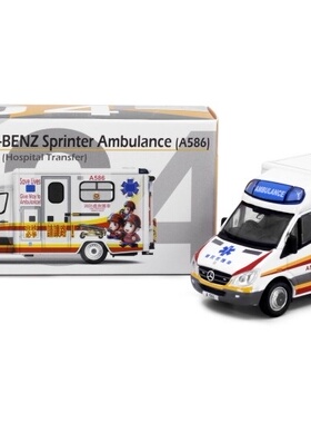 TINY微影104转院救护车平治a586sprinter1:76香港合金车模型