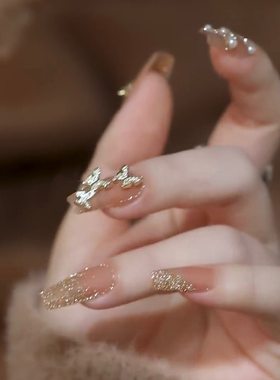 手工定制光疗穿戴美甲成品