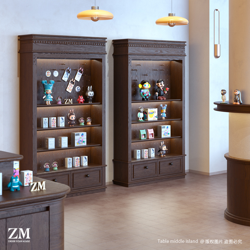 洞洞板展示柜动漫手办潮玩售卖柜