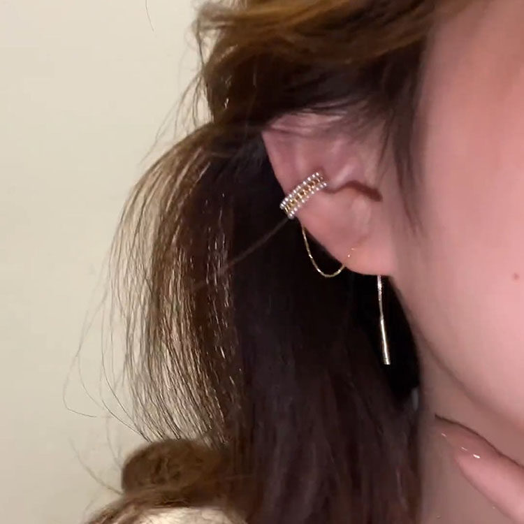 耳骨夹耳线耳饰女小众设计感