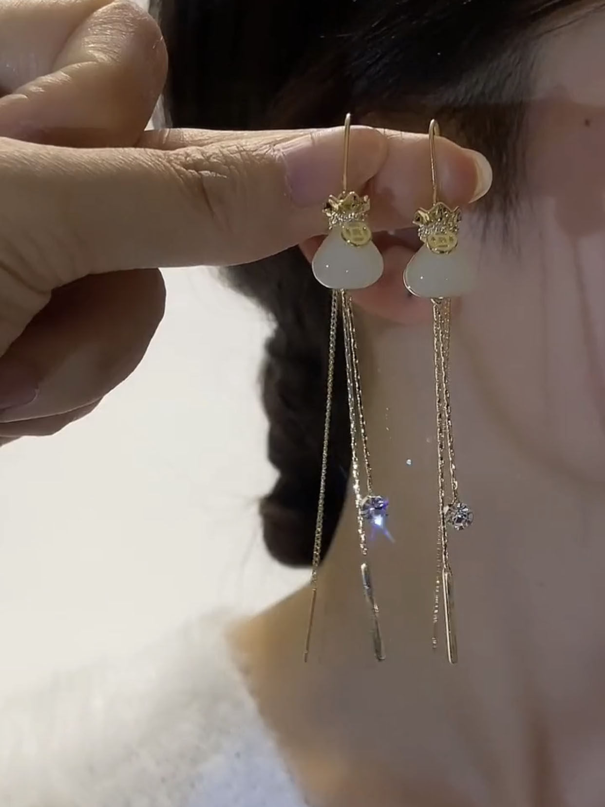 转运猫眼石钱袋防丢耳线其他