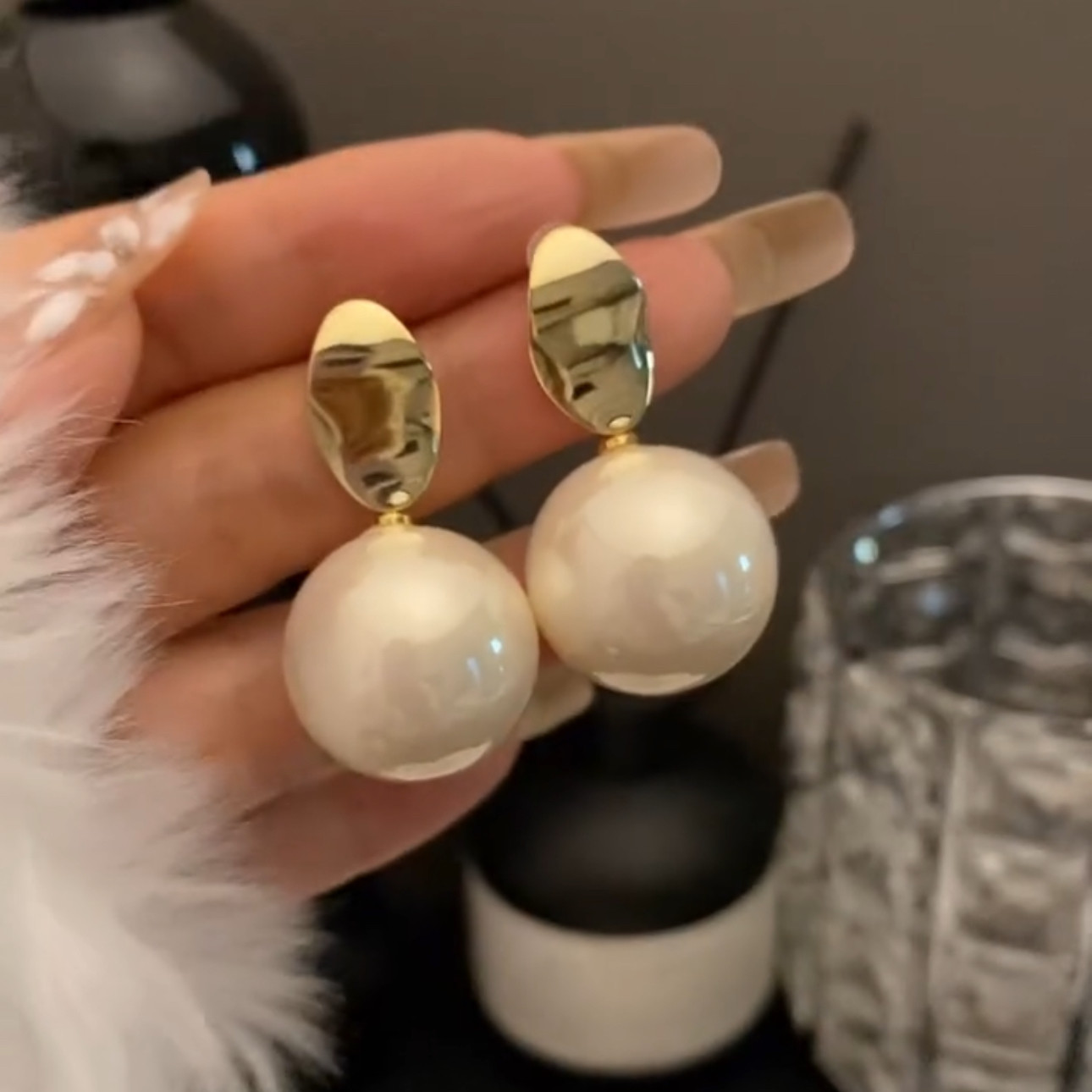 2025年新款潮夸张大气珍珠耳环女高级感小众复古气质大版耳饰显瘦,饰品/流行首饰/时尚饰品新,耳环,淘宝优惠券,粉丝福利购,淘宝优惠卷