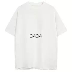 Subway Hooligan 3434 Number and Letter Logo Printed Short-Sleeved T-Shirt