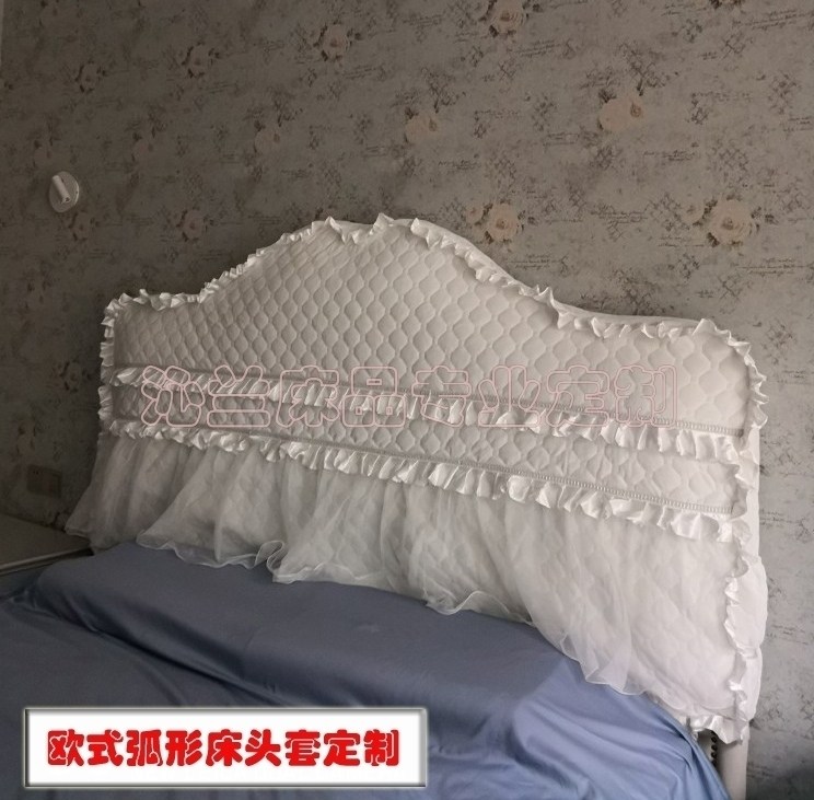 水晶绒夹棉加厚欧式弧形半圆床头套特大软包床头罩任意规格定做,家装主材,床头套,淘宝优惠券,粉丝福利购,淘宝优惠卷