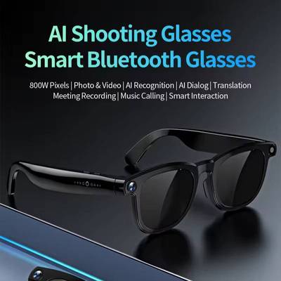 8MP AI Smart Glasses Camera Translation Sunglasses Eyewear