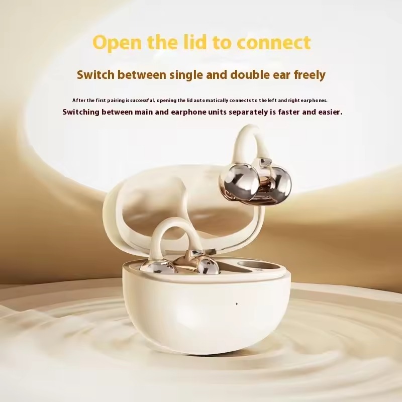 Ear Clip Earphones Bluetooth Sports Noise Cancell  Earbuds