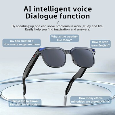 AI Smart Glasses 8MP Camera Bluetooth Sunglasses SmartGlasse