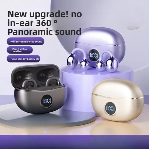 Clip on Earbuds Open Ear Wireless Bluetooth 5.4 Headphones