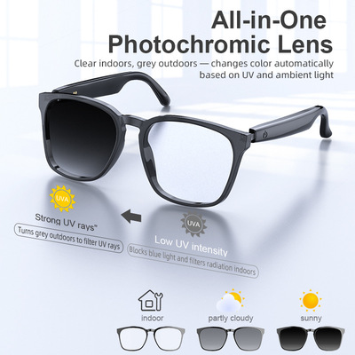 AI translation glasses photochromic Bluetooth sunglasses