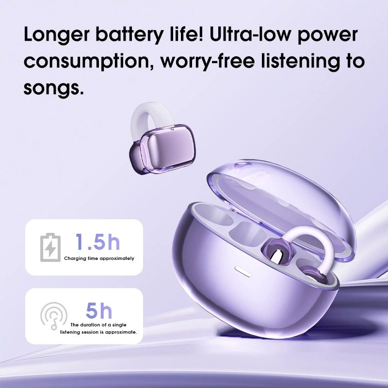 bluetooth V6.0 TWS earphone clip ear headphone earbuds