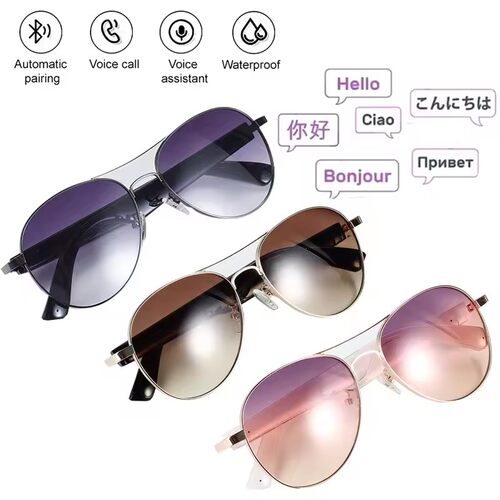 AI translator Smart Bluetooth Glasses translation Earphone