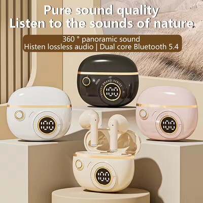 Wireless Bluetooth Headset LED Dislpaly Binaural Headphone