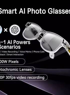 Smart AI translator Glasses 8MP Camera Bluetooth sunglasses