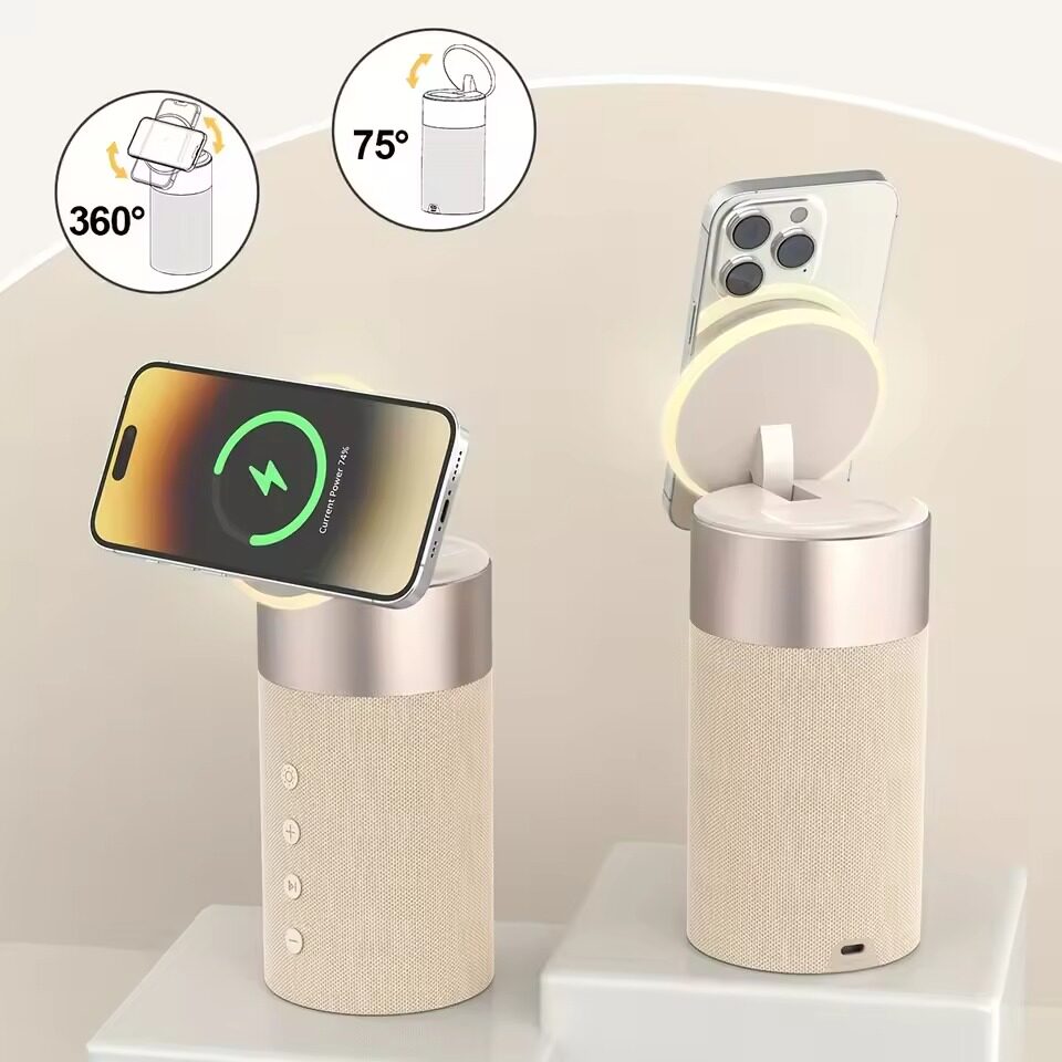 4-in-1 Magnetic Wireless Charger Bluetooth Speaker  Light