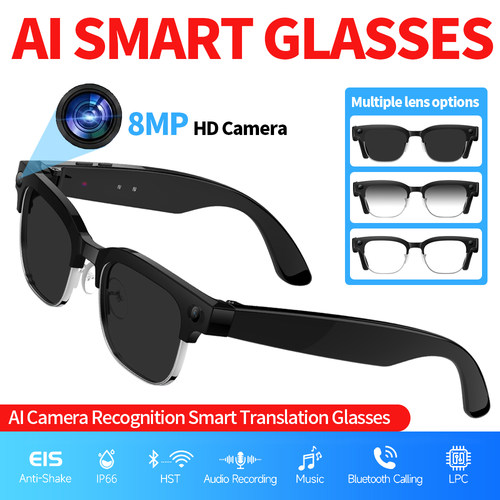 Ai translator Smart Eyeglasses Camera Half Frame AI Glasses