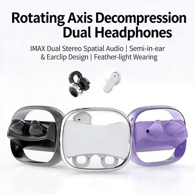 HiFi Wireless Bluetooth  Ear Clip Earphones Dual earbuds