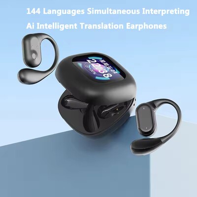 language  Ai Translator Earpones Noise Reduction Earhook