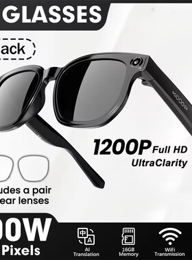 AI Smart Glasses  Translation Glasses 800W Camera sunglasses