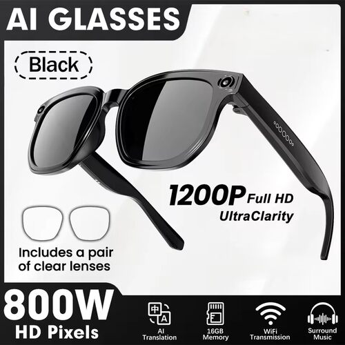 AI Smart Glasses  Translation Glasses 800W Camera sunglasses