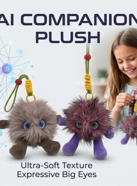 Buddy AI Plush Toy Smart Voice  LED Eyes E-pet Rechargeable