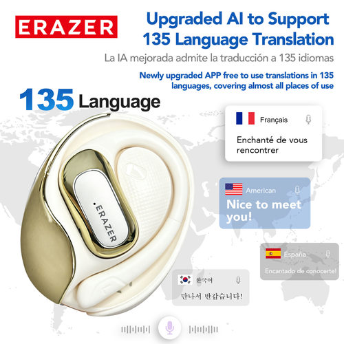 ERAZER X5 AI Translator Earbuds Headphones Call Noise Cancel