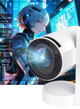 Z11 HD 720P Portable Projector 400 Lumens Auto Keystone Dual-Band WiFi Compact For Movies Gaming