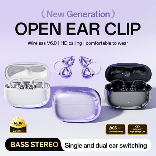 Clip-on Open-ear Bluetooth Headphones  Sport Earphones