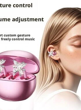 Wireless Earbuds Clips Butterfly Bow Bluetooth Earphones