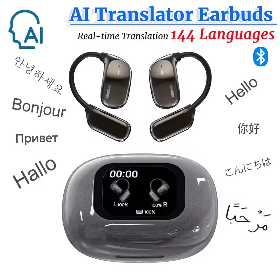AI Translator Bluetooth Earbuds Noise Cancellation Headphone