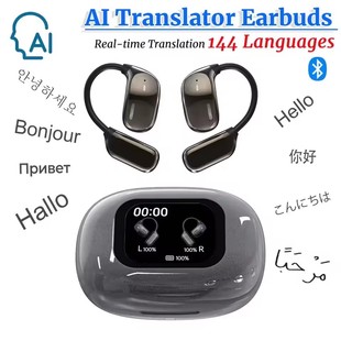 AI Translator Bluetooth Earbuds Noise Cancellation Headphone