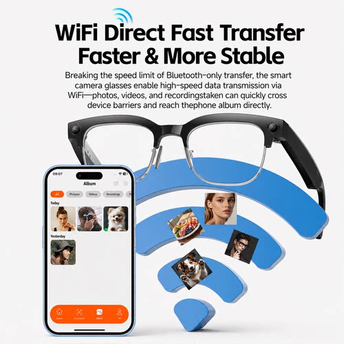 AI Translator Smart Glasses translation video camera dualmic