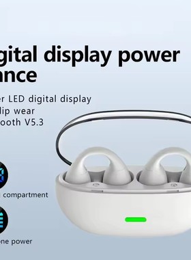 Earclip Wireless Bluetooth Headset OWS Touch Light Earplugs