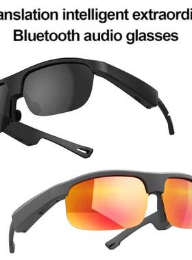 AI translator Bluetooth Earphones Sunglasses Bone Conduction