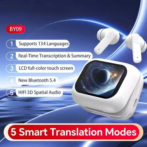 AI Translator TWS Touch Screen Earbuds  Languages translate