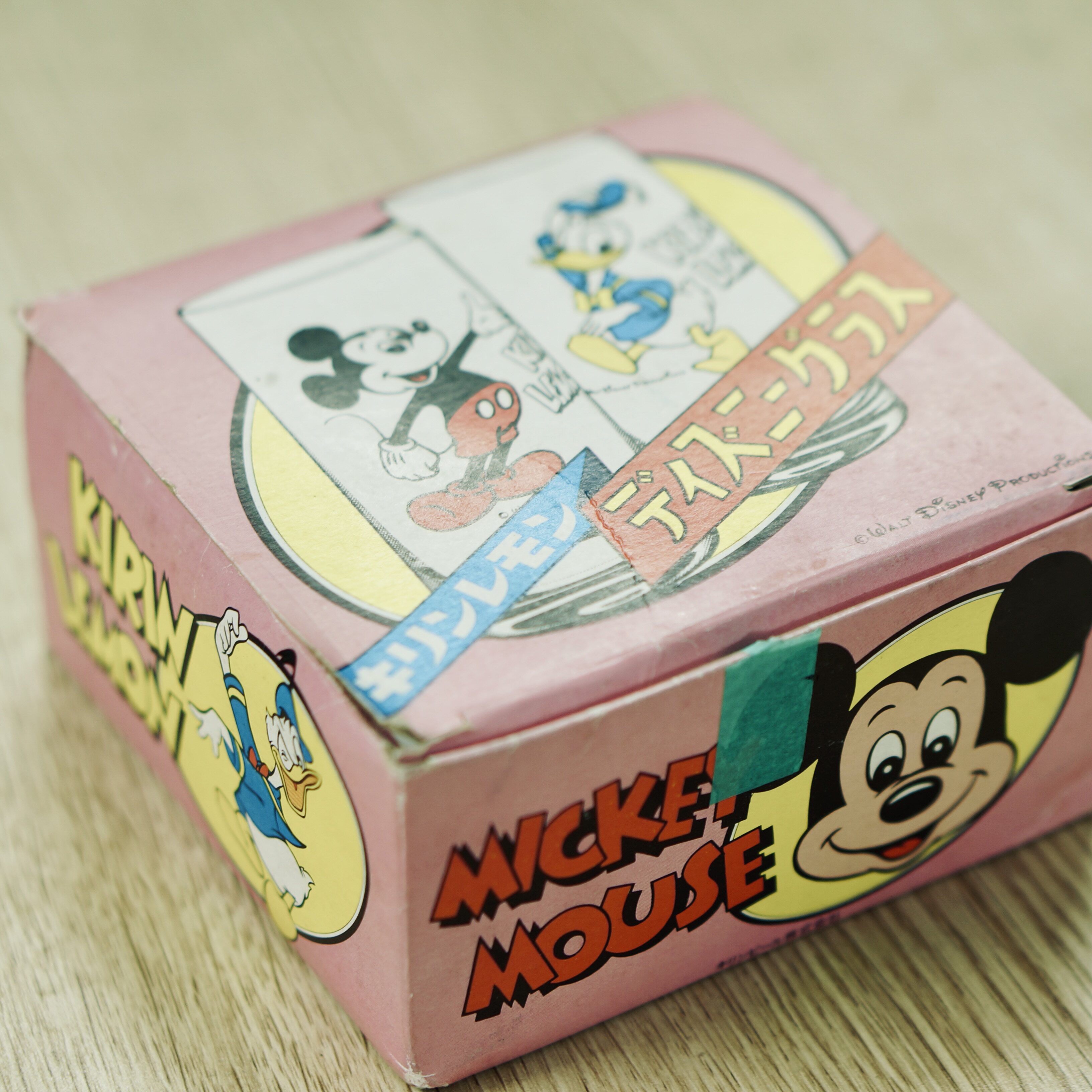 日本迪士尼米奇老鼠唐老鸭印花KIRIN卡通玻璃杯情侣水杯送礼带盒