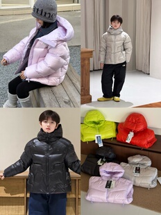 冬季新款儿童加厚保暖羽绒服外套男女童95白鸭绒连帽潮流羽绒外套