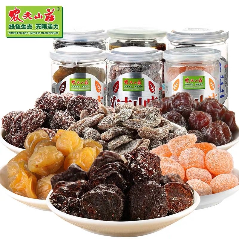 满3瓶包邮 农夫山庄蜜饯果干果脯罐装组合6口味休闲办公出游零食