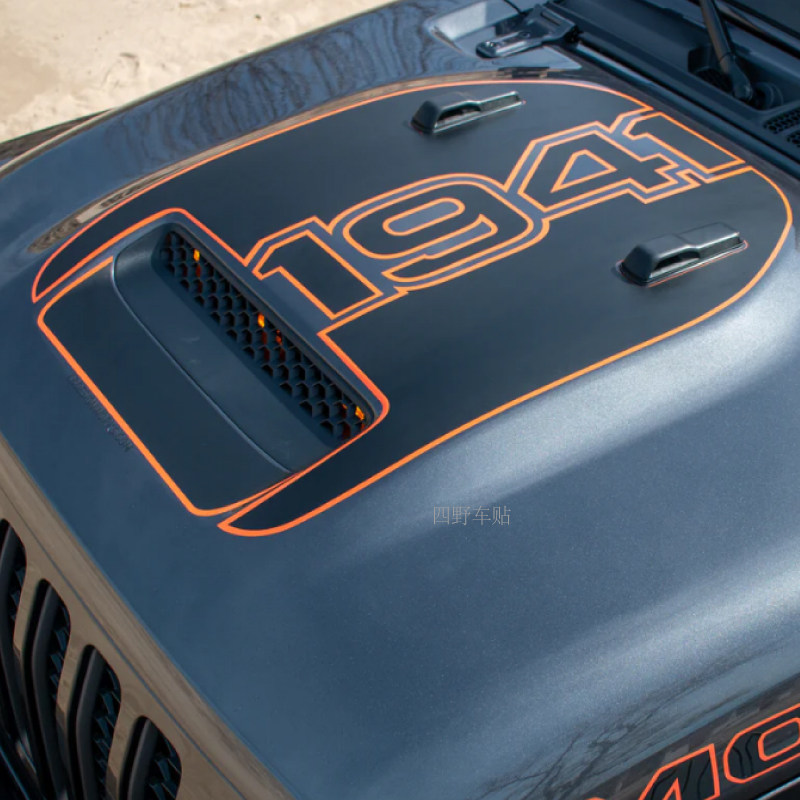 牧马人392机盖车贴 Jeep角斗士引擎盖地形图贴纸车身改装个性拉花