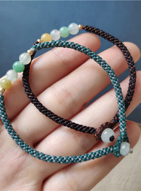 南美蜡线编织玉珠饰品材料包手绳