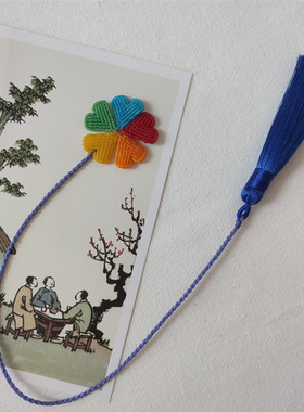 鱼小丸手作五彩花书签视频材料