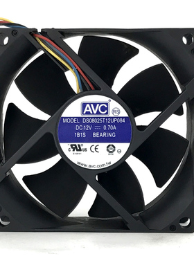 原装AVC 8025 DS08025T12UP084 DC12V 0.70A 80*25mm cpu散热风扇