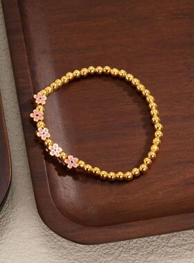 新款古法珐琅烧蓝蝴蝶手链女款高级感百搭高保色饰品送女友礼物