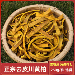 经方中药材黄柏去皮黄柏四川黄柏黄柏丝250克可打粉