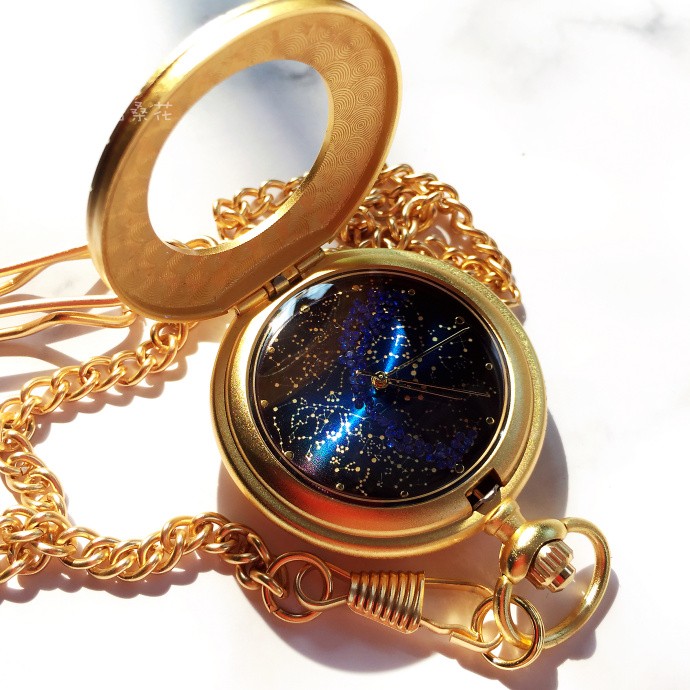 正品 故宫北极恒星图怀表 星辰星空表千里江山图双色表带手表