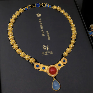 现货国家博物馆李静训AR项链冰箱贴凤冠项链胸针两用礼品礼物 正品