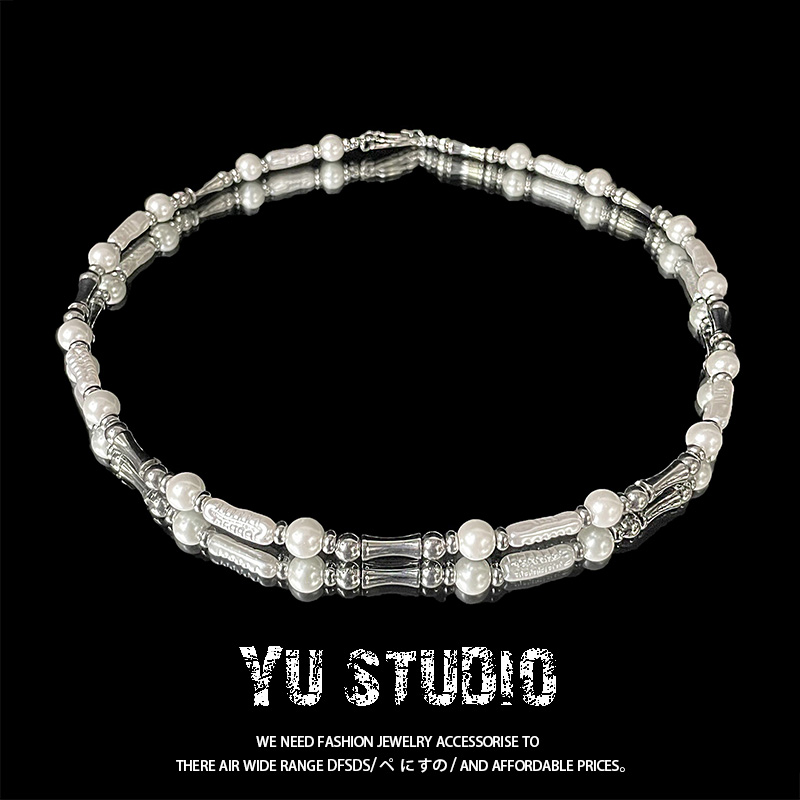 YUSTUDIO人工珍珠情侣ins项链