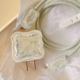 海豚贝壳充电器保护套适用iPhone16 20w快充保护壳iPad11数据线套