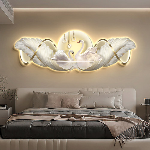 客厅卧室床头LED圆形灯画